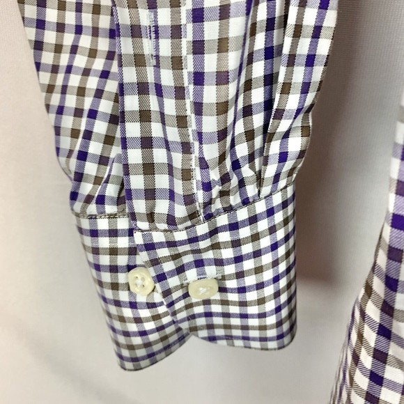 Peter Millar Multicolor Plaid Check Long Sleeve Button Down Casual Shirt Large - Picture 4 of 7